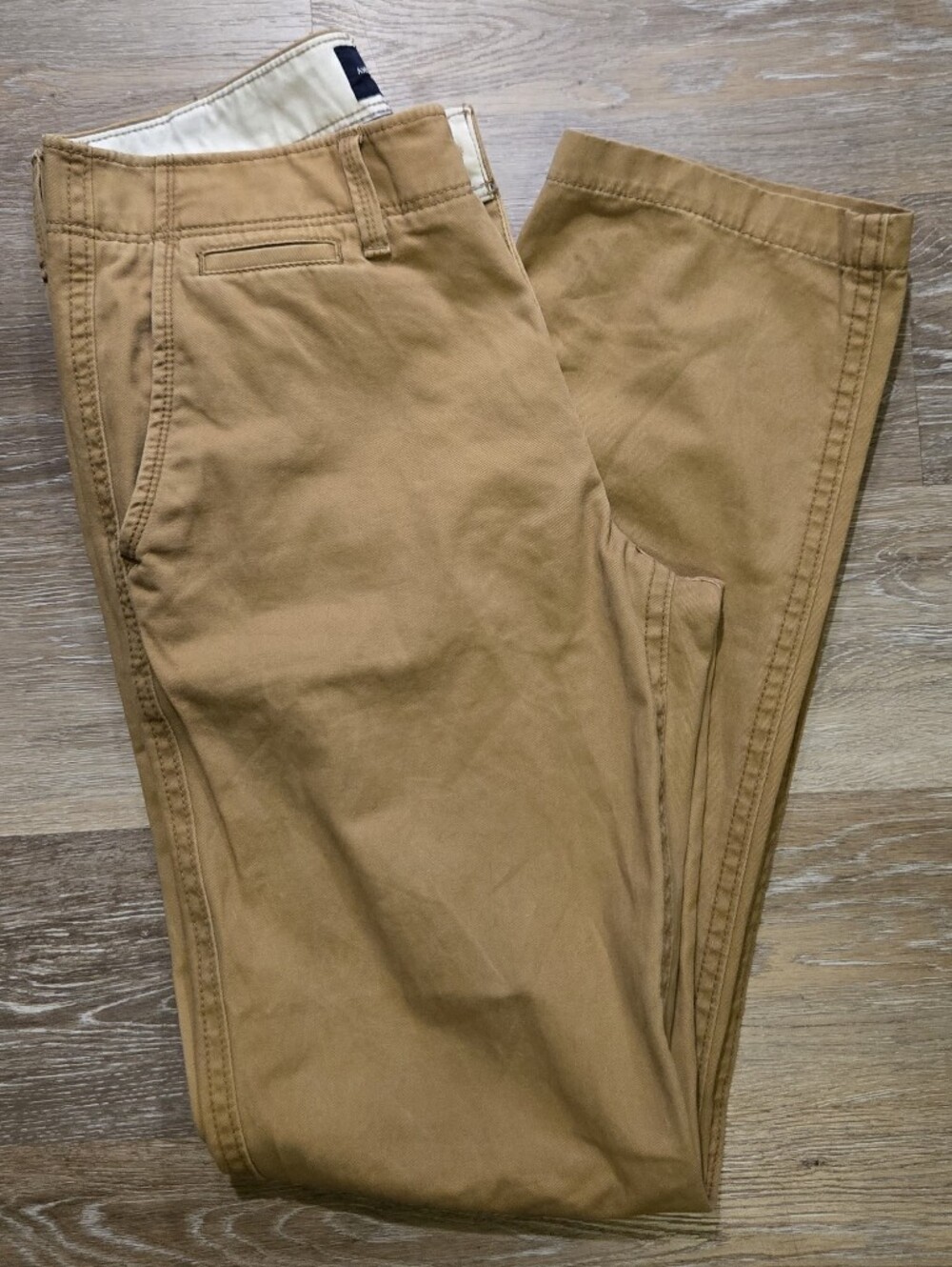 American Eagle Men's Relaxed Straight Chino Khaki Pants 32x34 EUC